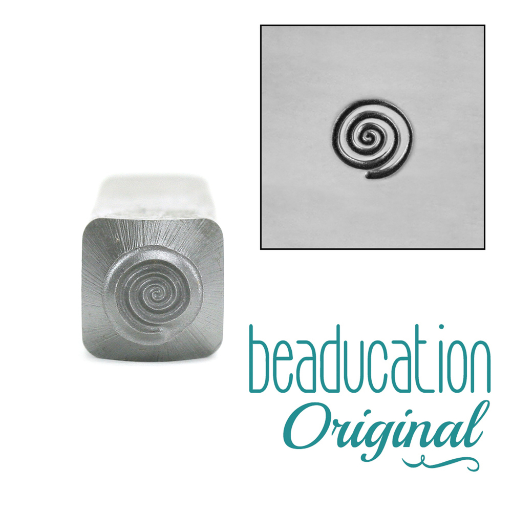 Metal Stamping Tools Large Spiral Metal Design Stamp, 5mm - Beaducation Original